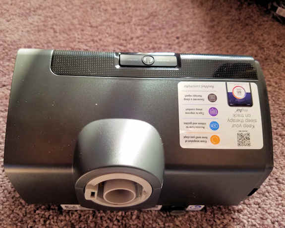 Back of CPAP machine