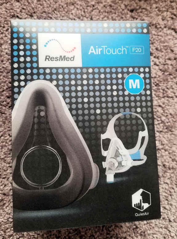 CPAP mask box - Res Med Airtouch facemask