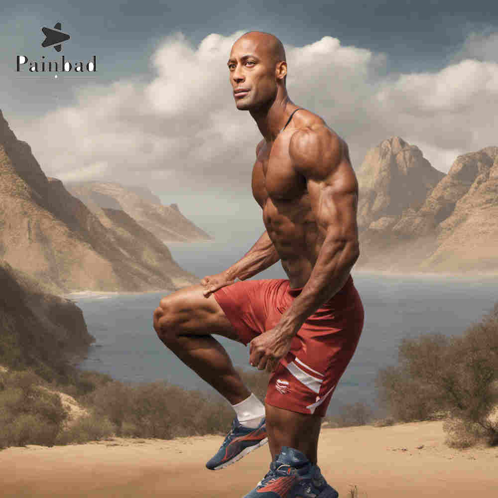 David Goggins painting by mountains