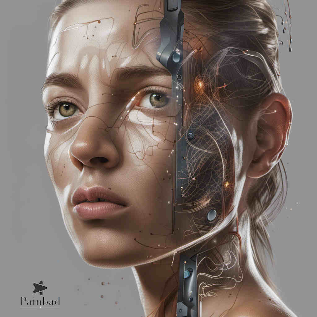 Artwork of android woman